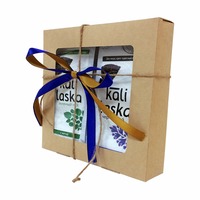 Подарочный набор «Чайная пара», чай Kali Laska черный байховый с васильком + чай Kali Laska зеленый байховый с мятой, листовой по 100 г.